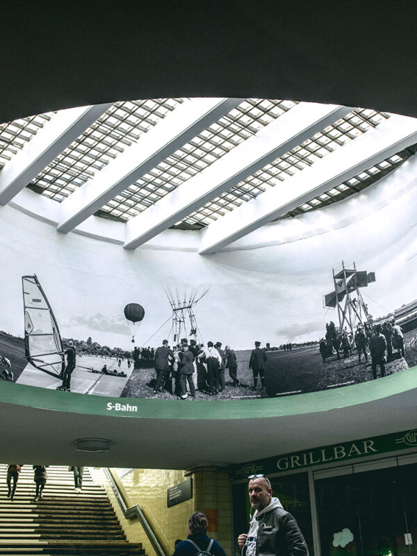 Photo exhibition at Tempelhof station